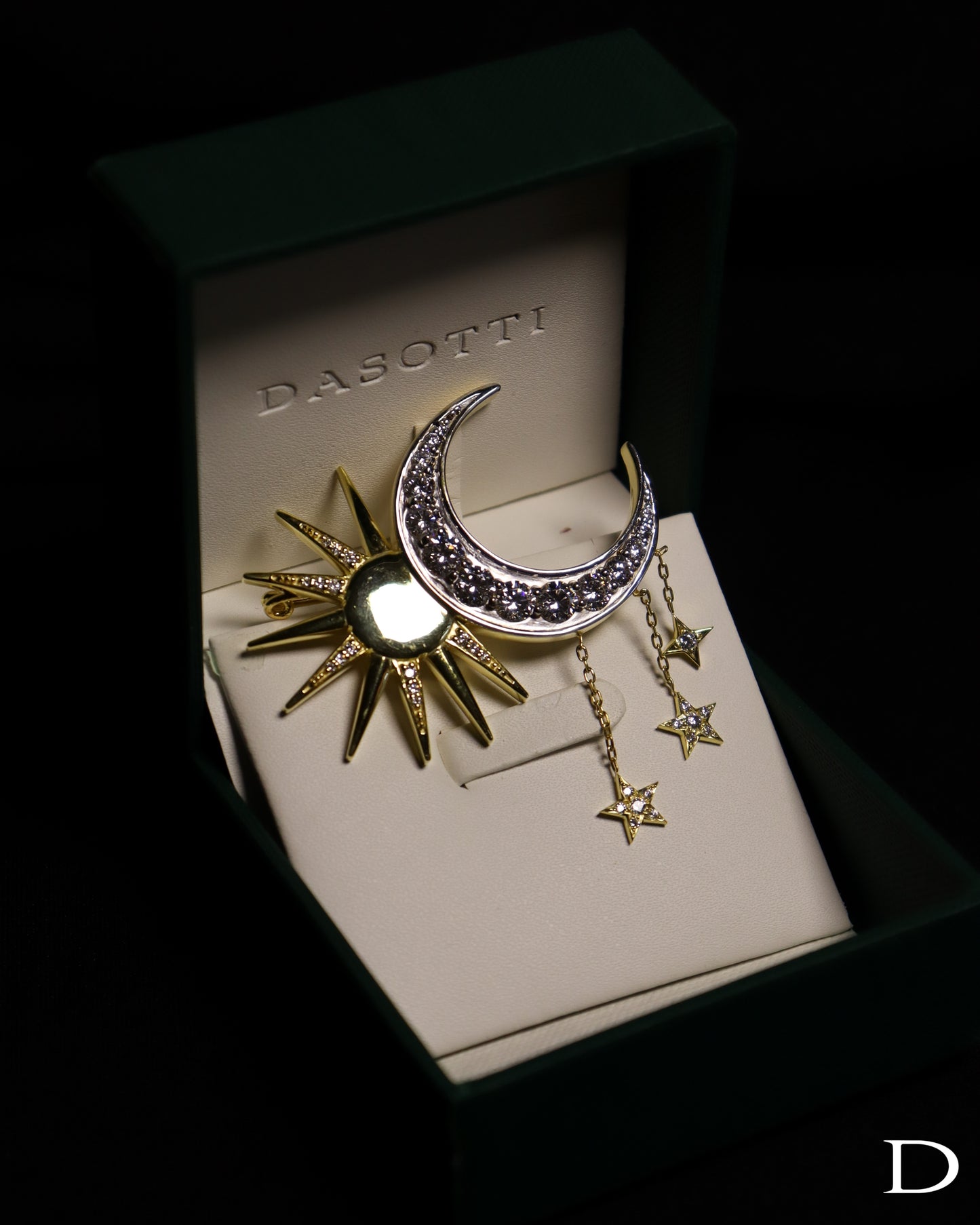 SUN MOON BROOCH