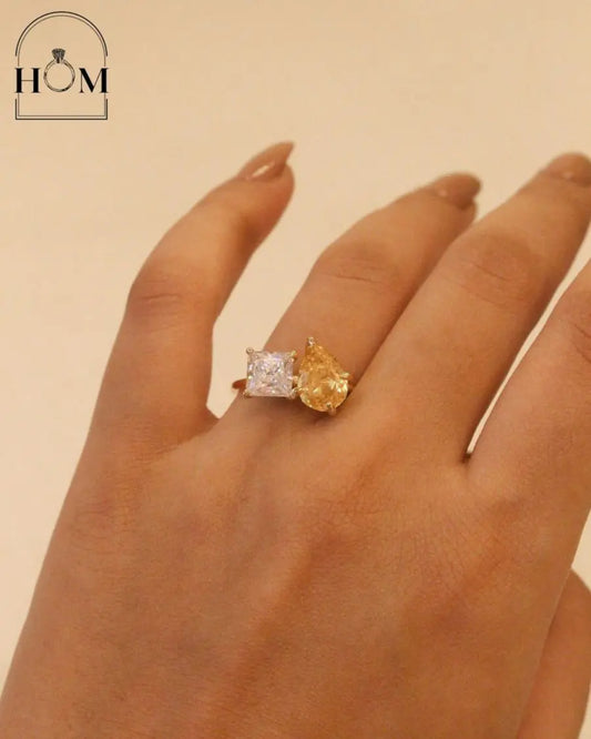 DIA YELLOW SAPPHIRE RING