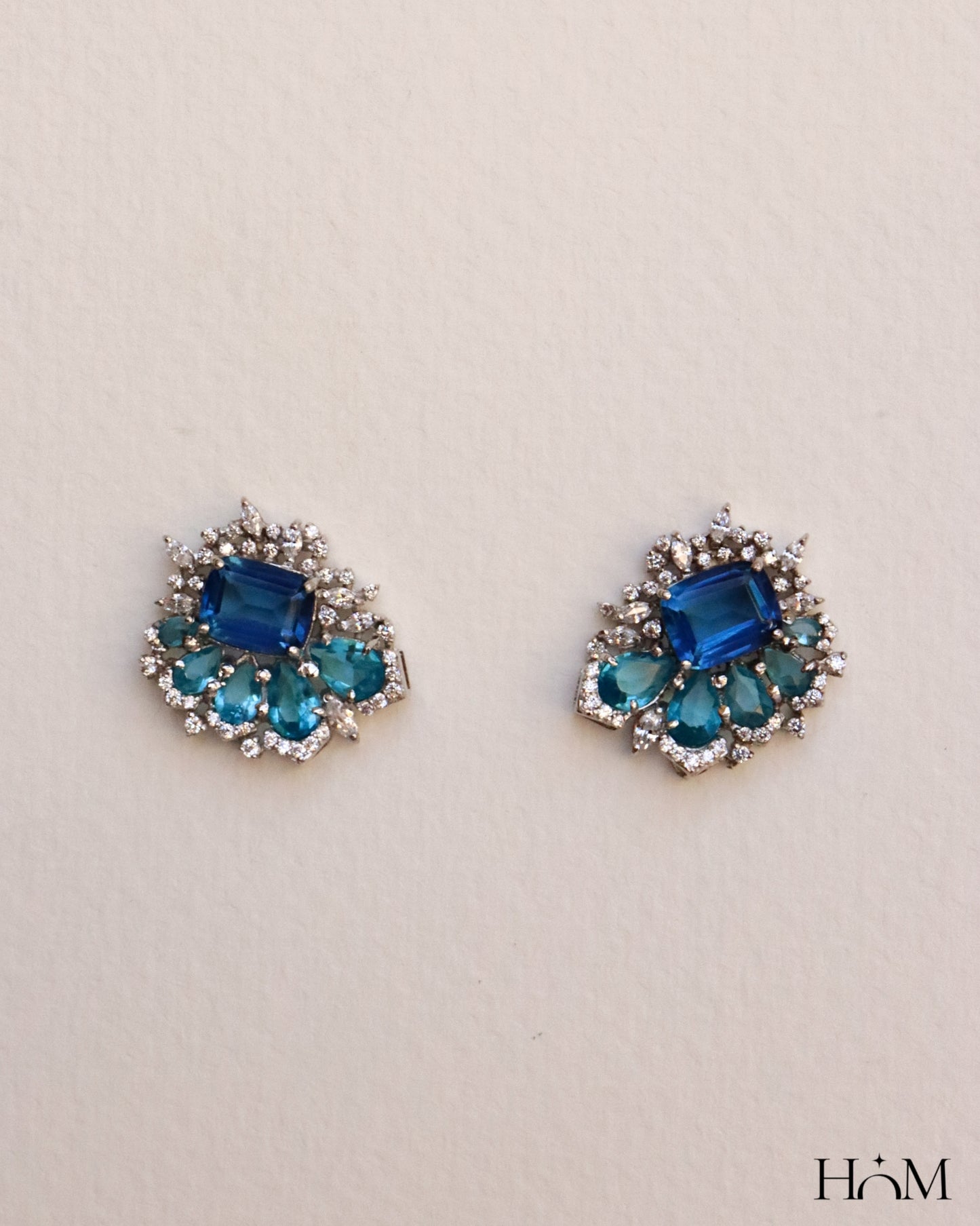 COBALT EARRINGS (SILVER)